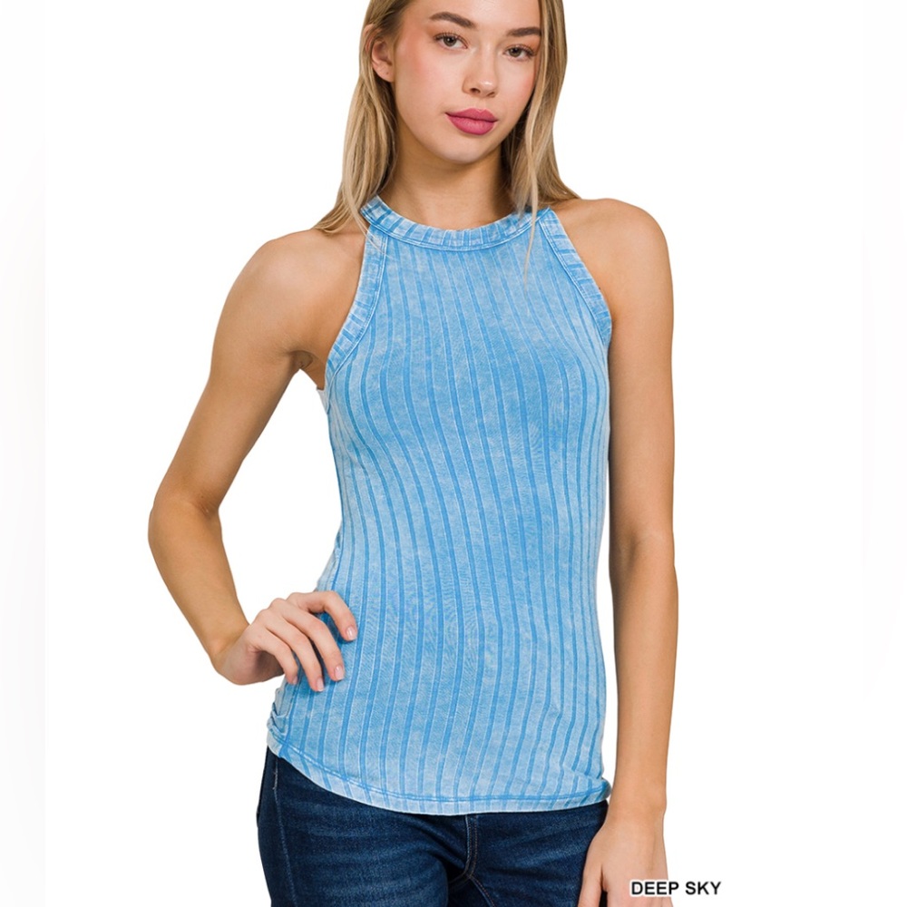 ZENANA Ribbed  Sleeveless Top